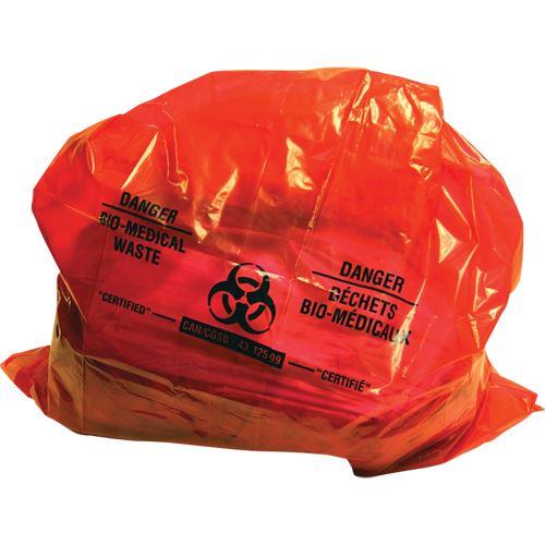 Biohazard waste bags